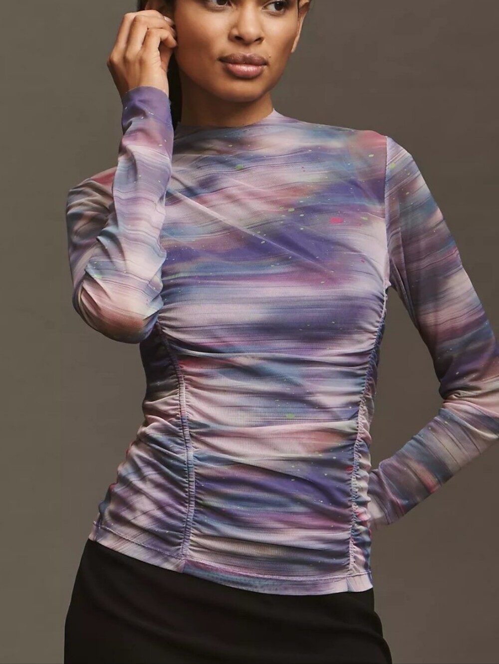 NWT By Anthropologie Double-Layer Mesh Top
